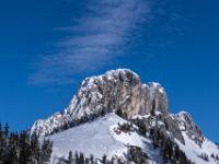 Wolkenband über Kampenwand Westflanke